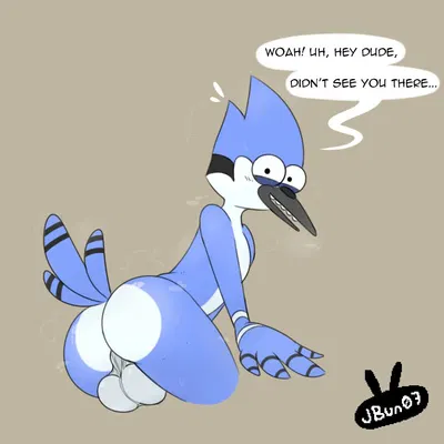 mordecai (regular show) (cartoon network, regular show) created by jbun07