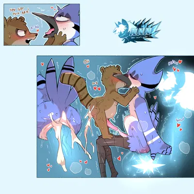 mordecai (regular show), rigby (regular show), twilight sparkle (mlp) (cartoon network, friendship is magic) created by cold-blooded-twilight