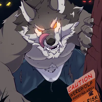 mythology, werewolf breeding area sign created by bluepanda115