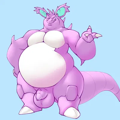 nidochi (nintendo, pokemon) created by chibsarts