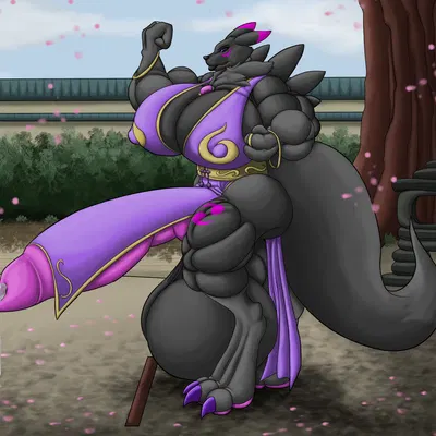nightshade (shadow) (bandai namco, digimon) created by wolfgerlion64