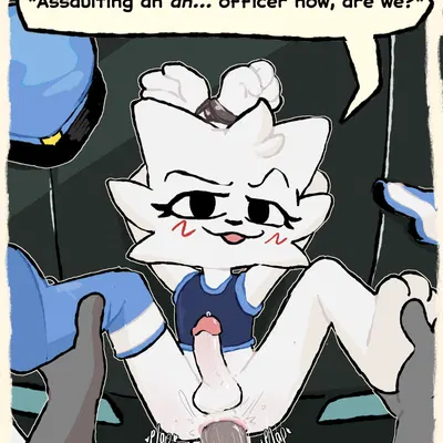 officer boykisser (junoandmaxx), silly cat (mauzymice) (boy kisser (meme)) created by notsafeforwanking