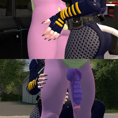 officer flint (foresttherotten), spike (mlp), warfare flint (friendship is magic, hasbro) created by papadragon69