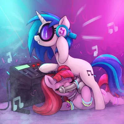 pacific glow (mlp), vinyl scratch (mlp) (friendship is magic, hasbro) created by t72b