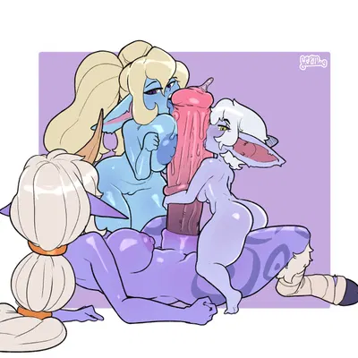 poppy (lol), soraka, tristana (lol) (league of legends, riot games) created by gcfmug