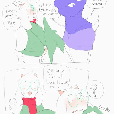 ralsei, toriel (deltarune, undertale (series)) created by kinkykong