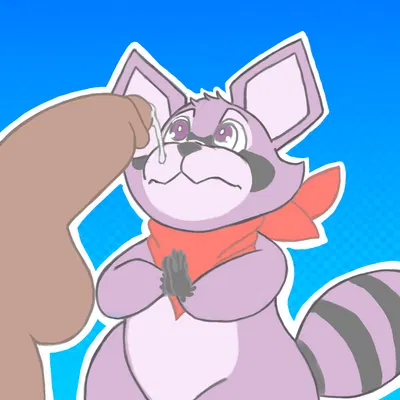 rambley raccoon (indigo park) created by visckii