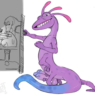 randall boggs (disney, monsters inc) created by meatshaq