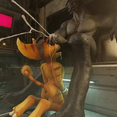 ratchet (ratchet and clank) (halo (series), microsoft) created by outofnecessity, rasterraccoon