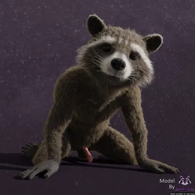 rocket raccoon (disney, guardians of the galaxy) created by rasterraccoon