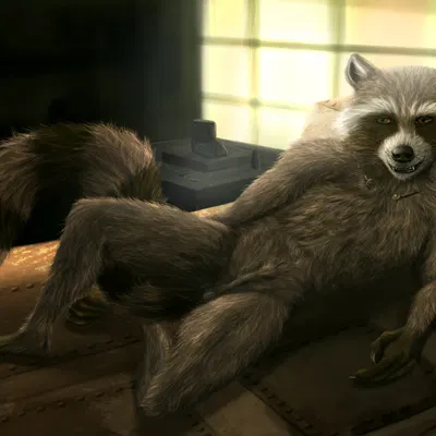 rocket raccoon (guardians of the galaxy, marvel) created by emptyset