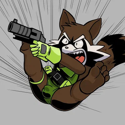 rocket raccoon (guardians of the galaxy, marvel) created by impximon