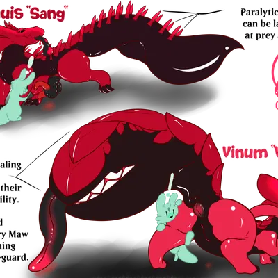 sanguis (succubusbnny), vinum (succubusbnny) (rain world, videocult) created by succubusbnny