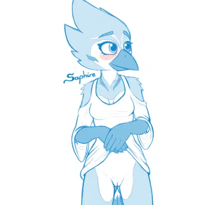 saphire (sporefox) (kinktober) created by mancoin