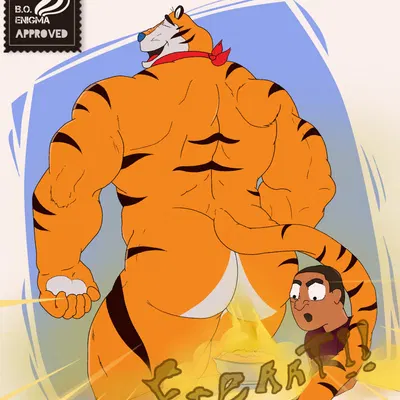 tony the tiger (frosted flakes, kellogg's) created by boyofenigma
