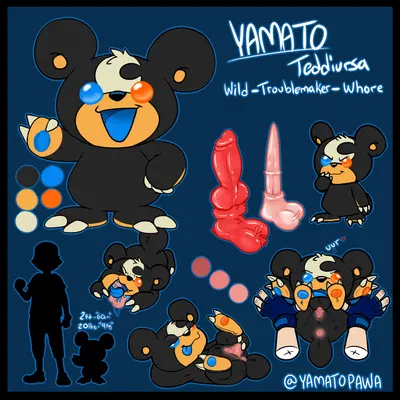 yamato burr, yamatoteddiursa (yamatopawa) (nintendo, pokemon) created by yamatopawa