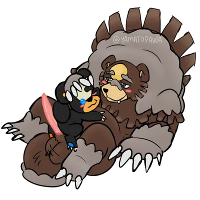 yamato burr, yamatoteddiursa (yamatopawa) (nintendo, pokemon) created by yamatopawa