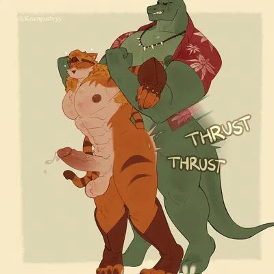 adelthelizard, meowscles, meowtooth (epic games, fortnite) created by krampusivyy