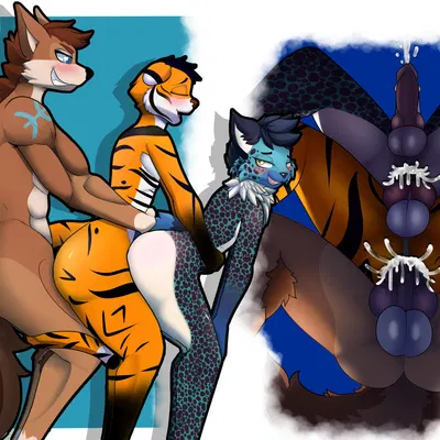 akio, cain the dingo, felix grey created by kyubimaru