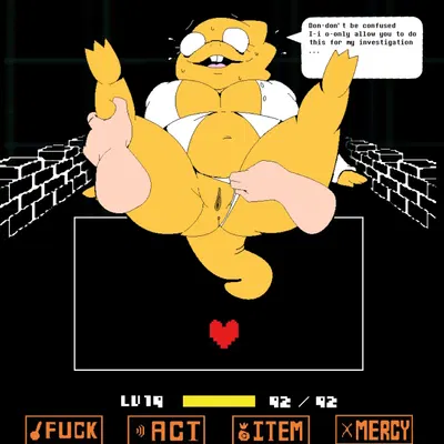 alphys (undertale, undertale (series)) created by goz-o, third-party edit