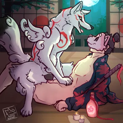 amaterasu (okami) (capcom, okami (capcom)) created by kettukarkki
