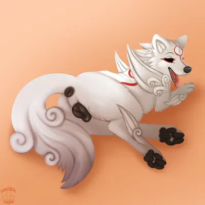amaterasu (okami) (capcom, okami (capcom)) created by nauticalcanine