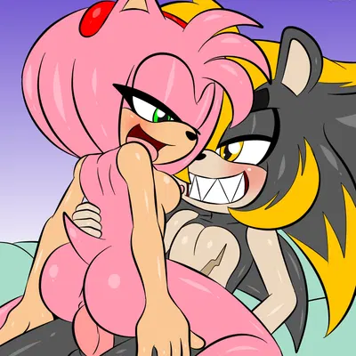 amy rose, fan character, zau the tenrec (sega, sonic the hedgehog (series)) created by sirjzau