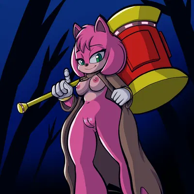 amy rose (sega, sonic the hedgehog (film)) created by fourssss
