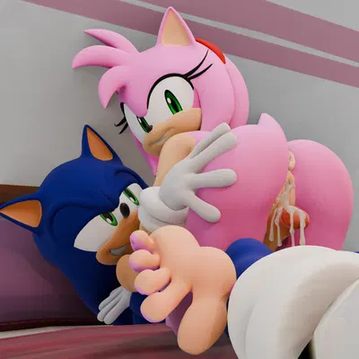 amy rose, sonic the hedgehog (sega, sonic the hedgehog (series)) created by twintails3d