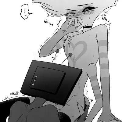 angel dust, vox (hazbin hotel) (hazbin hotel, hellaverse) created by enaic31