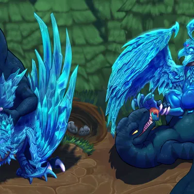anivia (lol), ciello (jurassicscales) (european mythology, greek mythology) created by kaiparrot