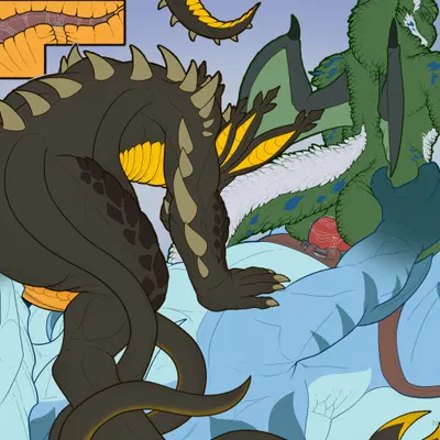 anonobotonix brotovorxy (itzahjoque), ari (arithefluffy), flake (dahurgthedragon) (mythology) created by dahurgthedragon