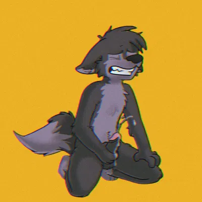 anthro, balls, bodily fluids, clenched teeth