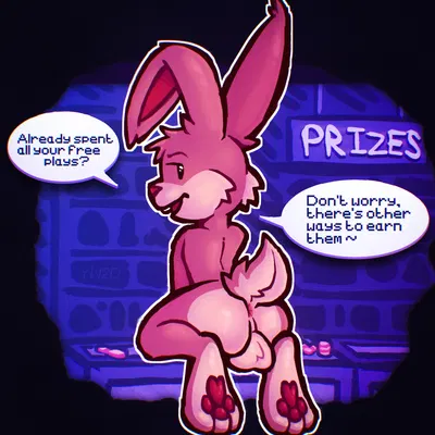 arcade bunny (nintendo, nintendo badge arcade) created by bnnuyhole