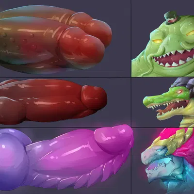 aurelion sol (lol), renekton, tahm kench (lol) (league of legends, mythology) created by whit3salmon 23