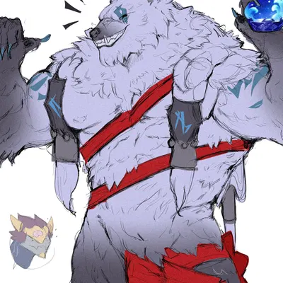aurelion sol (lol), volibear (christmas, league of legends) created by na1su
