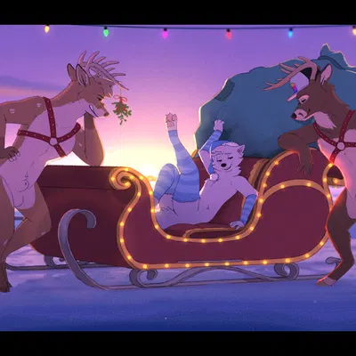 avisend, dj the deer, leto (letodoesart) (christmas, patreon) created by letodoesart