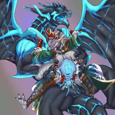 bahamut, darra (dungeons and dragons, final fantasy) created by prometheuzone