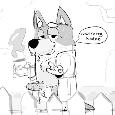 bandit heeler (bluey (series)) created by stinkdierr