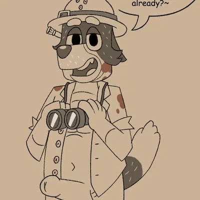 bandit heeler (bluey (series), halloween) created by slightlyarousedguy