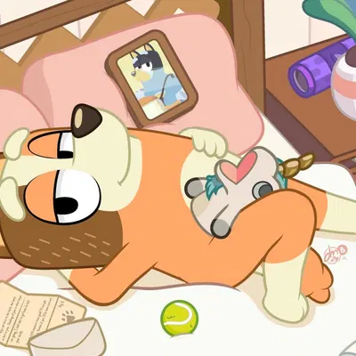 bandit heeler, chilli heeler, unicorse (bluey (series), mythology) created by dm29