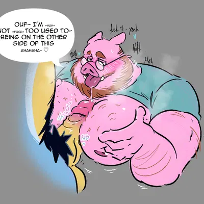 bandit heeler, daddy pig (bluey (series), peppa pig) created by dr1llbit