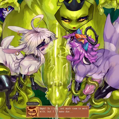 baobao (kittbetelgeuse), slime diva, zeke (zerolativity) (atlyss) created by zerolativity