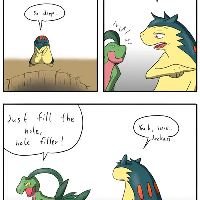 barnim the grovyle, brand the typhlosion (ghost stories (anime), nintendo) created by macro710, thatweirdguy