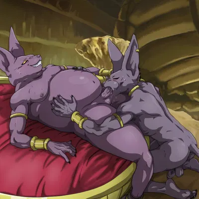 beerus, champa (dragon ball, dragon ball super) created by teastuff