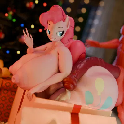 big macintosh (mlp), pinkie pie (mlp) (christmas, friendship is magic) created by anonymousfm