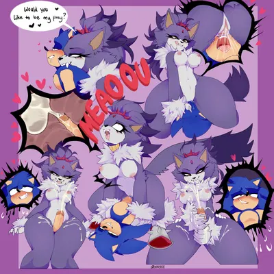 blaze the cat, blaze the werecat, sonic the hedgehog (sega, sonic the hedgehog (series)) created by ki0nyxie