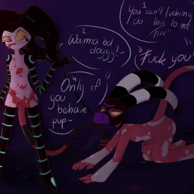 blitzo (helluva boss), fizzarolli (helluva boss) (hellaverse, helluva boss) created by catsnotart