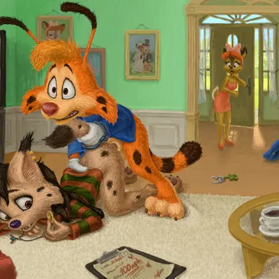 bonkers d. bobcat, fawn deer, melissa lynx (bonkers (series), disney) created by hareluca