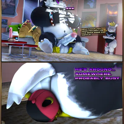 bowser, ice bear (we bare bears), ozul (moonwulf) (cartoon network, mario bros) created by moonwulf